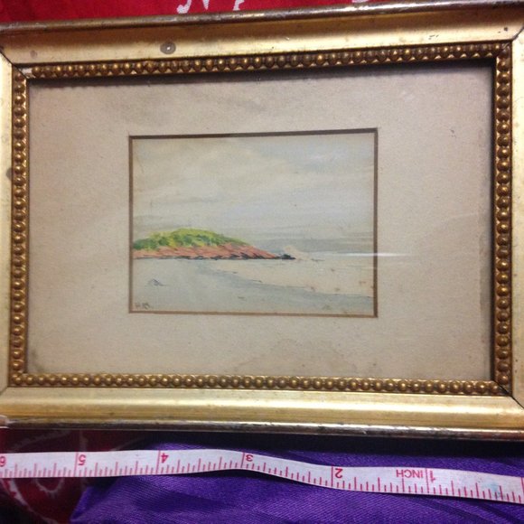 Antique Landscape Watercolor - Picture 2 of 5